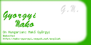 gyorgyi mako business card