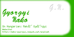 gyorgyi mako business card